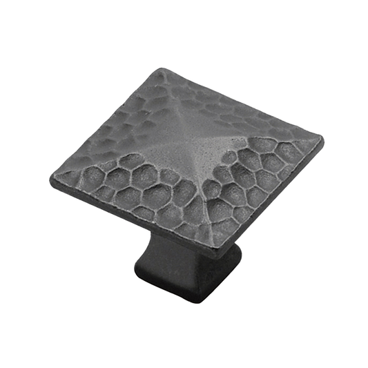 Facette Collection Knob 1-3/8 Inch Diameter Satin Brass Finish