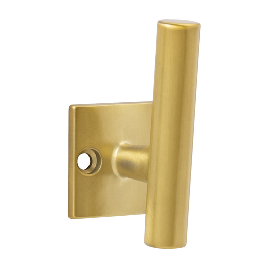 Facette Collection Knob 1-3/8 Inch Diameter Satin Brass Finish