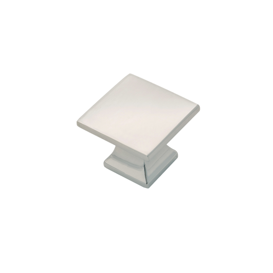 Facette Collection Knob 1-3/8 Inch Diameter Satin Brass Finish