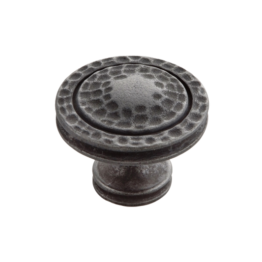 Facette Collection Knob 1-3/8 Inch Diameter Satin Brass Finish