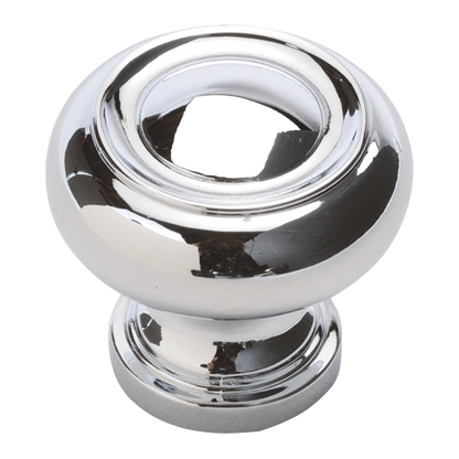 Facette Collection Knob 1-3/8 Inch Diameter Satin Brass Finish