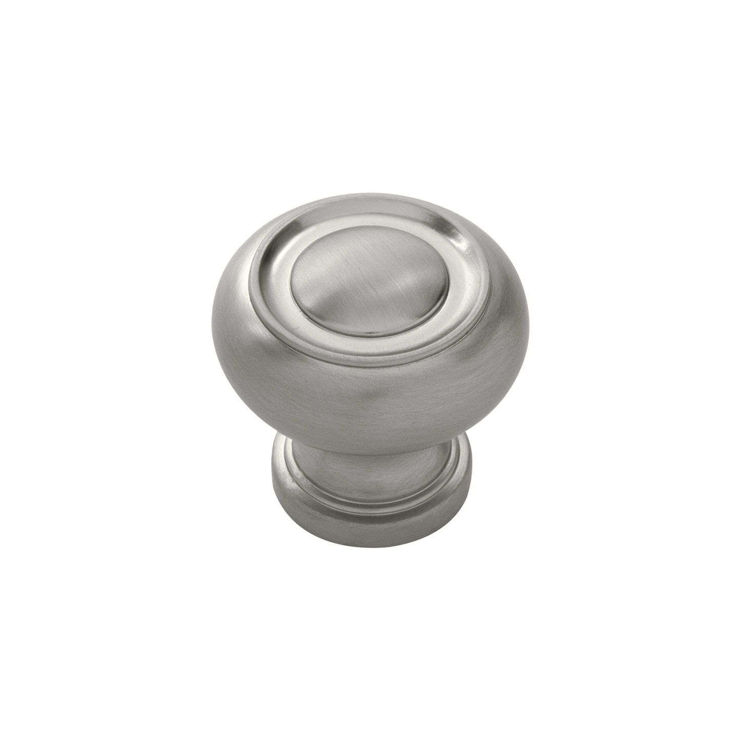 Facette Collection Knob 1-3/8 Inch Diameter Satin Brass Finish