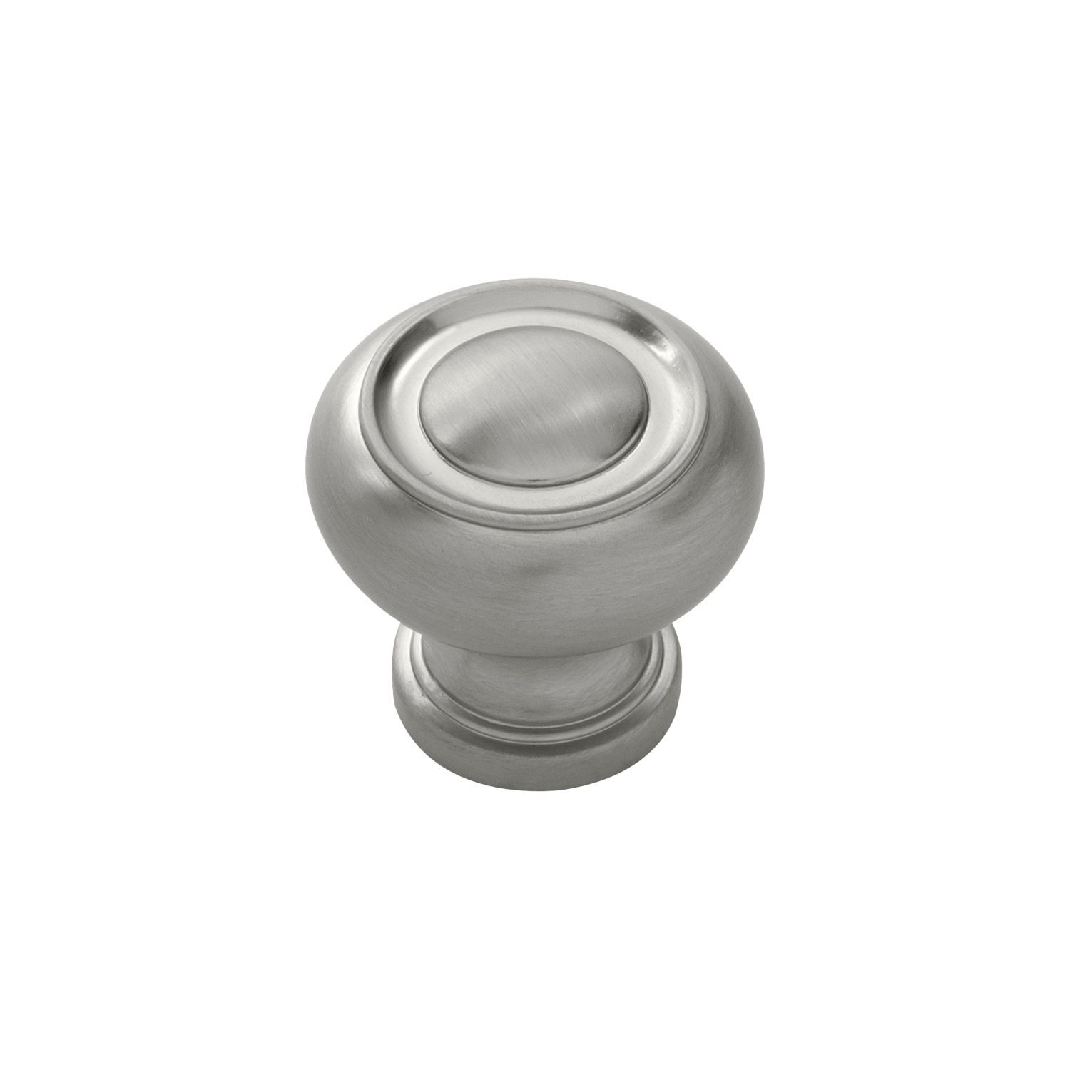 Facette Collection Knob 1-3/8 Inch Diameter Satin Brass Finish