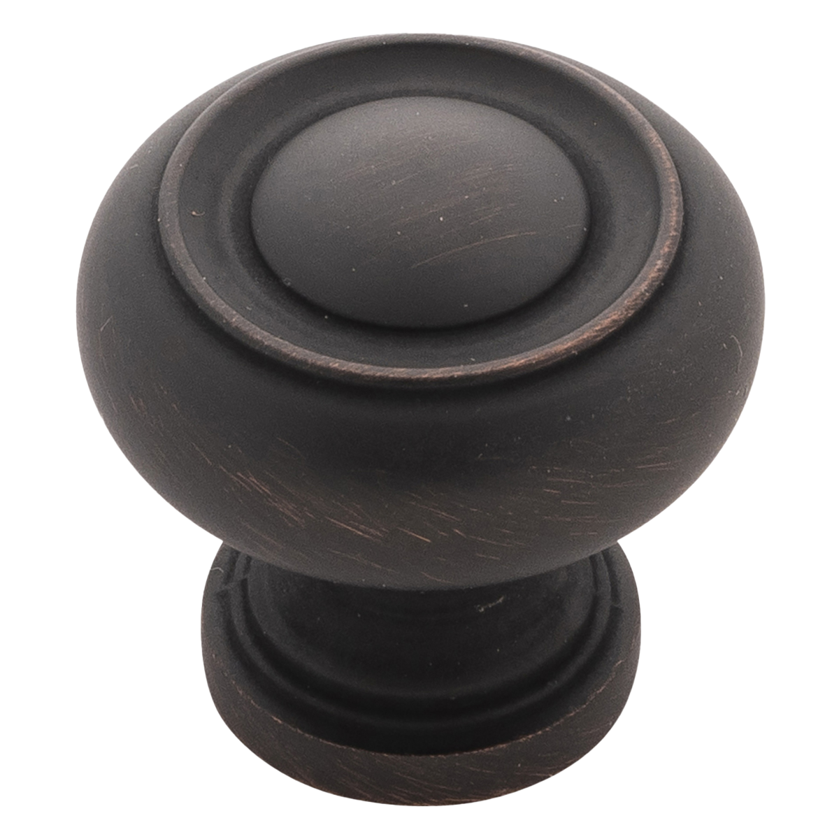 Facette Collection Knob 1-3/8 Inch Diameter Satin Brass Finish
