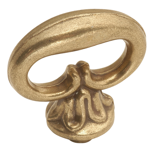 Facette Collection Knob 1-3/8 Inch Diameter Satin Brass Finish