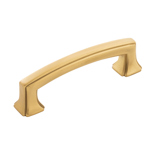 Facette Collection Knob 1-3/8 Inch Diameter Satin Brass Finish