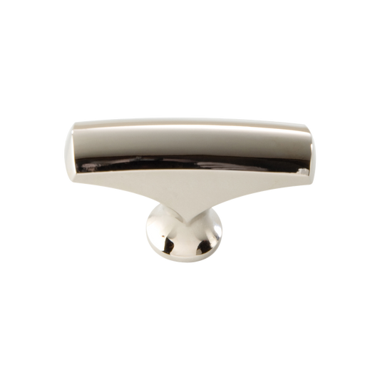 Facette Collection Knob 1-3/8 Inch Diameter Satin Brass Finish