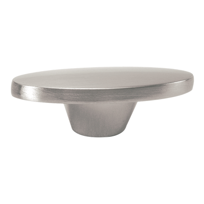 Facette Collection Knob 1-3/8 Inch Diameter Satin Brass Finish