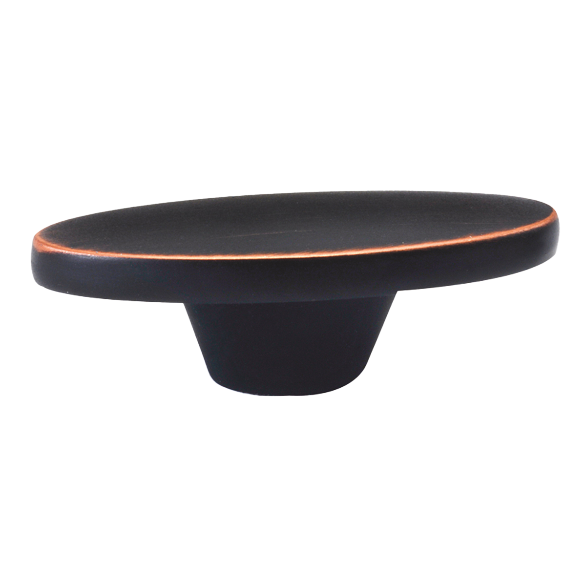 Facette Collection Knob 1-3/8 Inch Diameter Satin Brass Finish