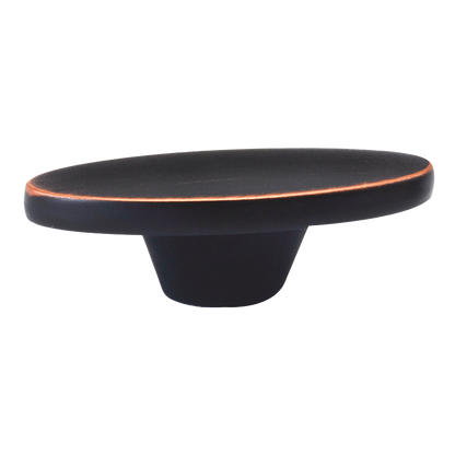 Facette Collection Knob 1-3/8 Inch Diameter Satin Brass Finish