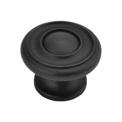 Facette Collection Knob 1-3/8 Inch Diameter Satin Brass Finish