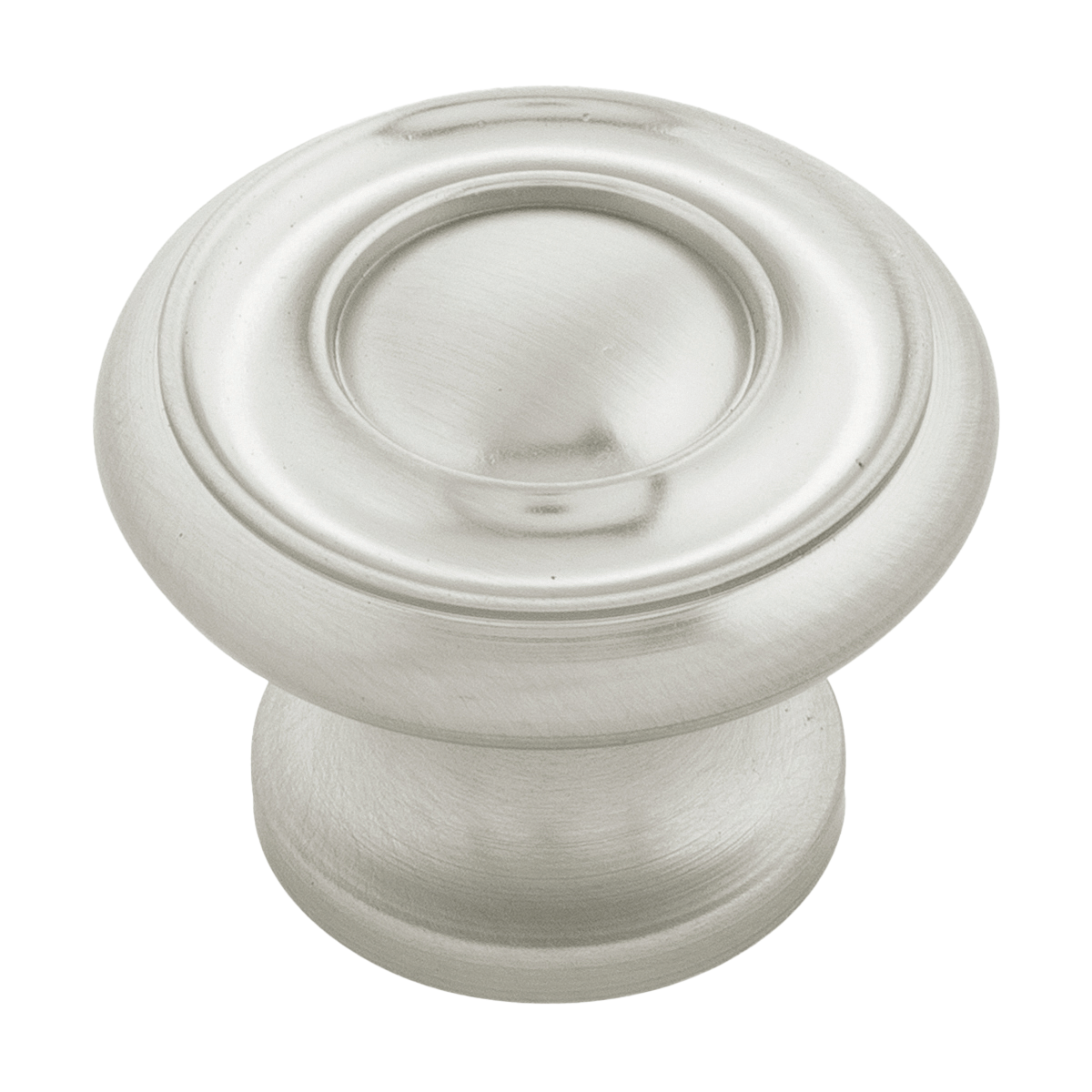 Facette Collection Knob 1-3/8 Inch Diameter Satin Brass Finish