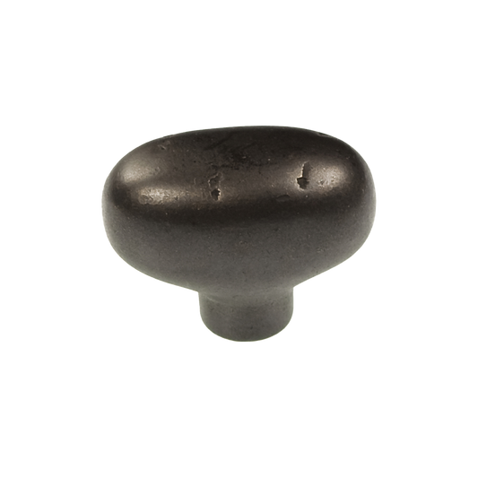 Facette Collection Knob 1-3/8 Inch Diameter Satin Brass Finish