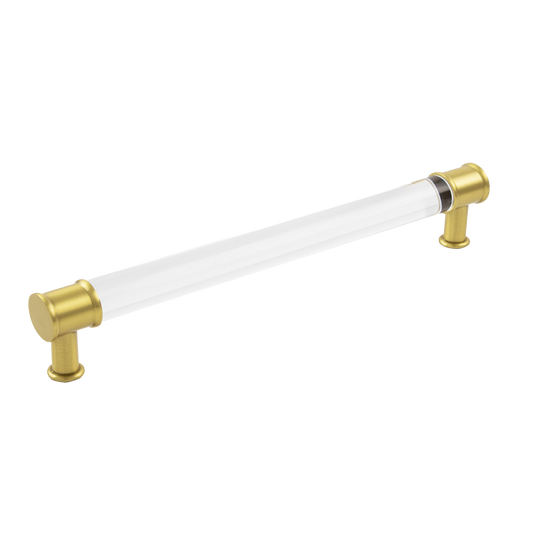 Facette Collection Knob 1-3/8 Inch Diameter Satin Brass Finish