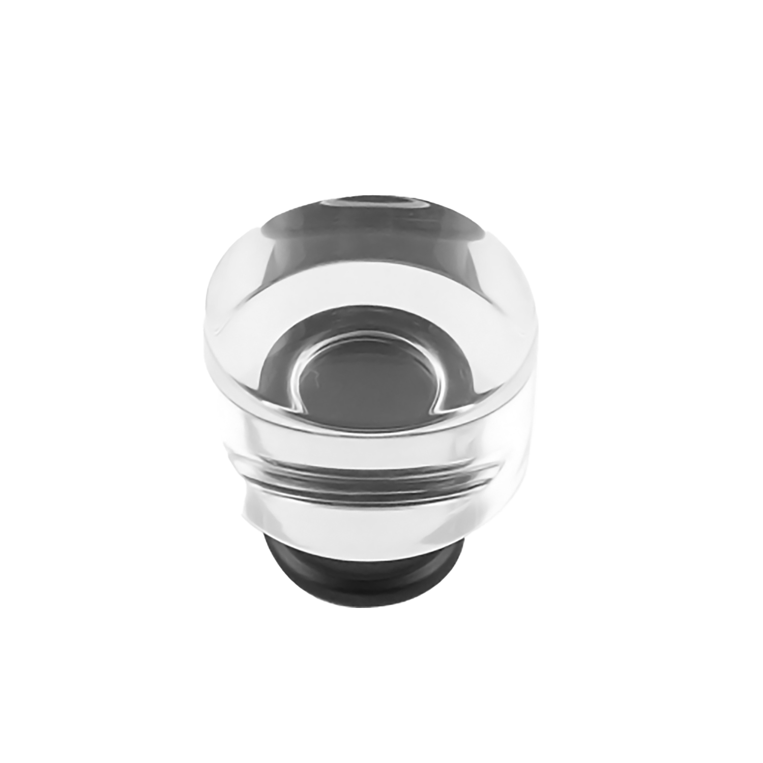 Facette Collection Knob 1-3/8 Inch Diameter Satin Brass Finish
