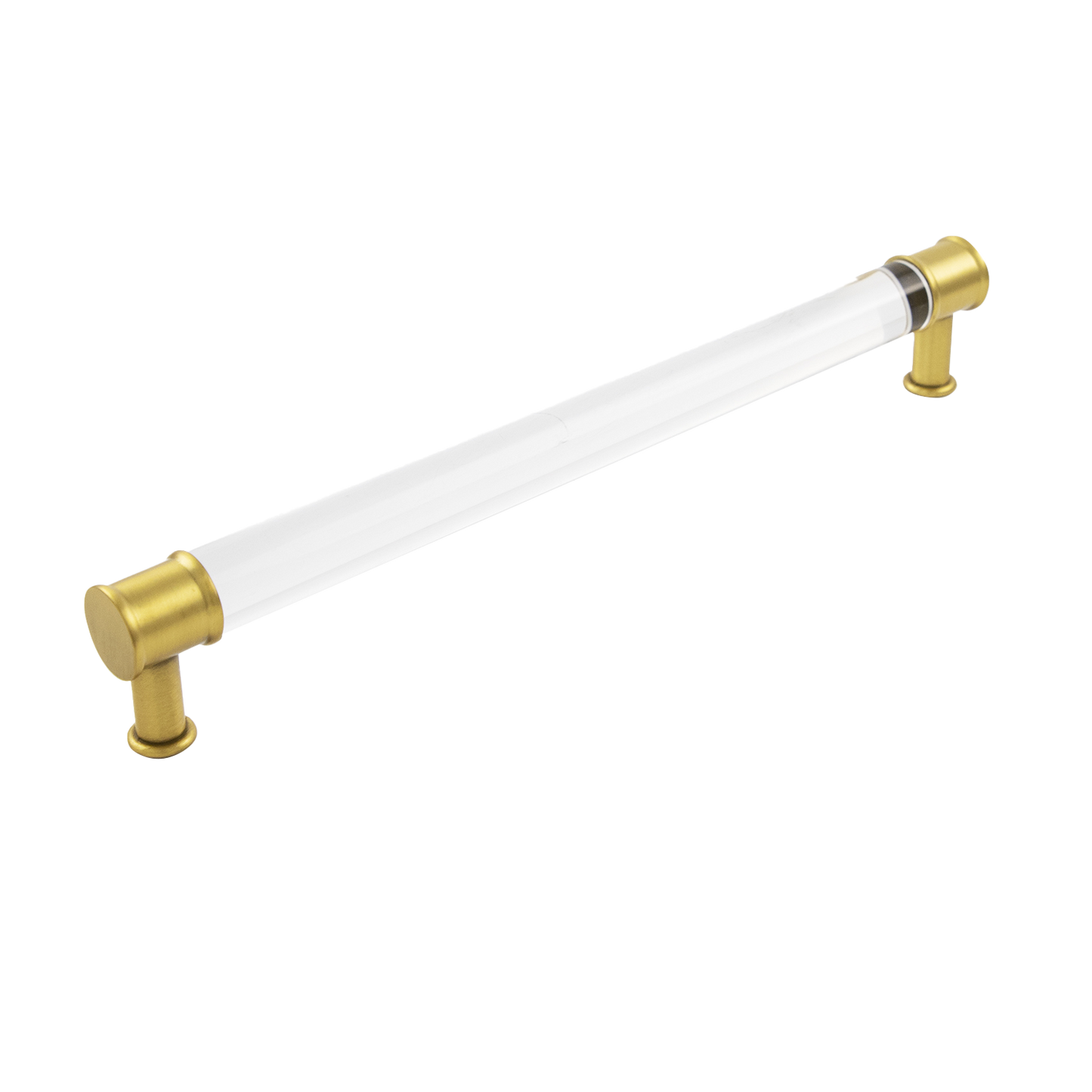 Facette Collection Knob 1-3/8 Inch Diameter Satin Brass Finish