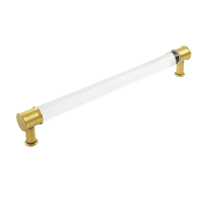 Facette Collection Knob 1-3/8 Inch Diameter Satin Brass Finish