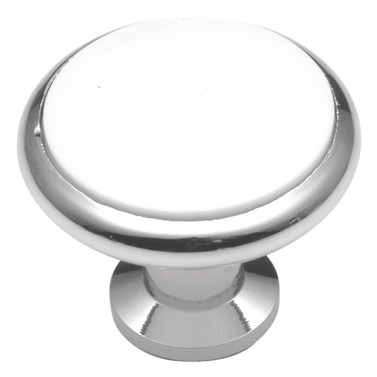 Facette Collection Knob 1-3/8 Inch Diameter Satin Brass Finish