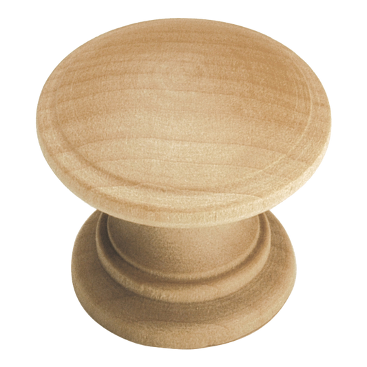 Facette Collection Knob 1-3/8 Inch Diameter Satin Brass Finish