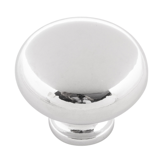 Facette Collection Knob 1-3/8 Inch Diameter Satin Brass Finish