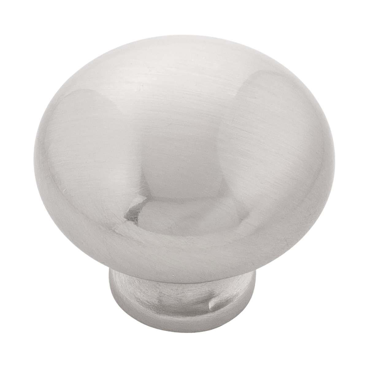 Facette Collection Knob 1-3/8 Inch Diameter Satin Brass Finish