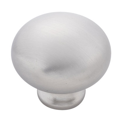 Facette Collection Knob 1-3/8 Inch Diameter Satin Brass Finish