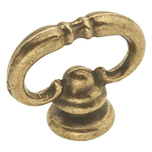 Facette Collection Knob 1-3/8 Inch Diameter Satin Brass Finish