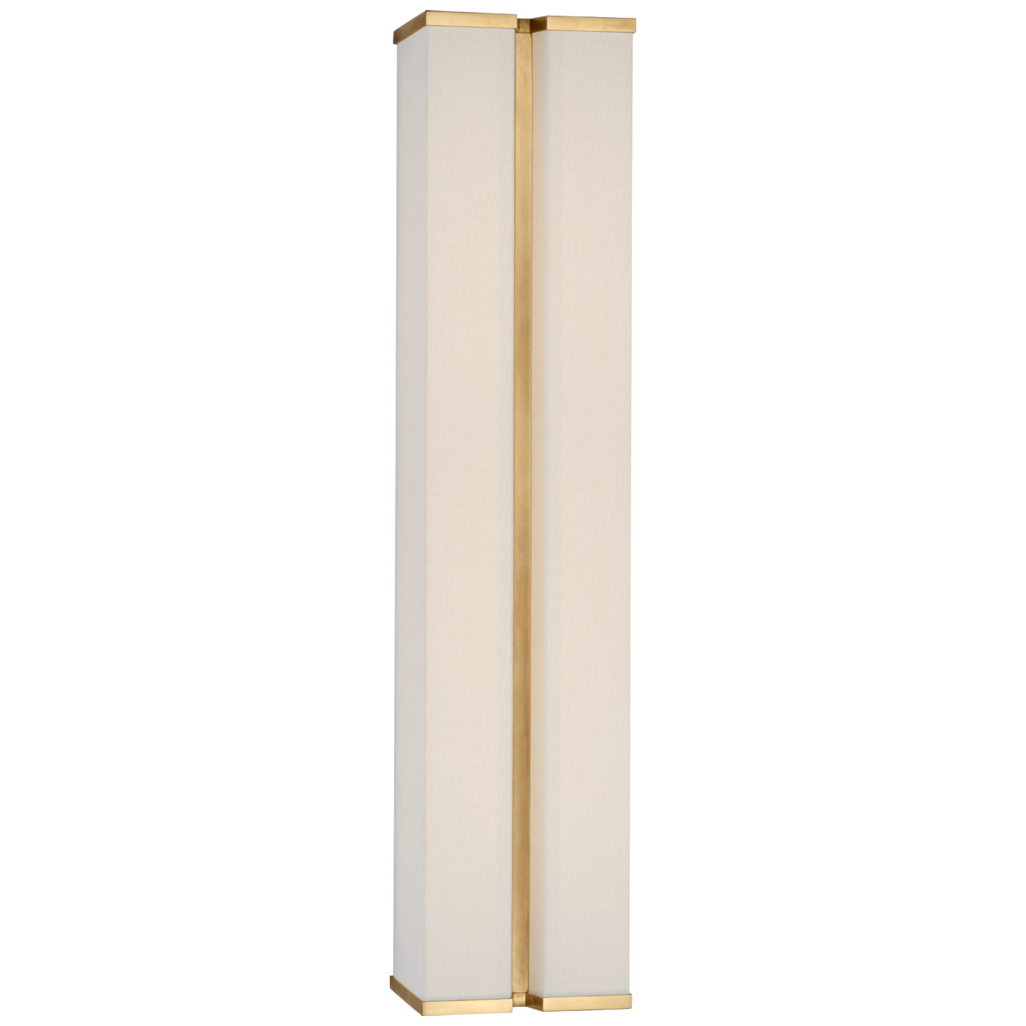 Vernet 24" Sconce in Hand-Rubbed Antique Brass and Linen