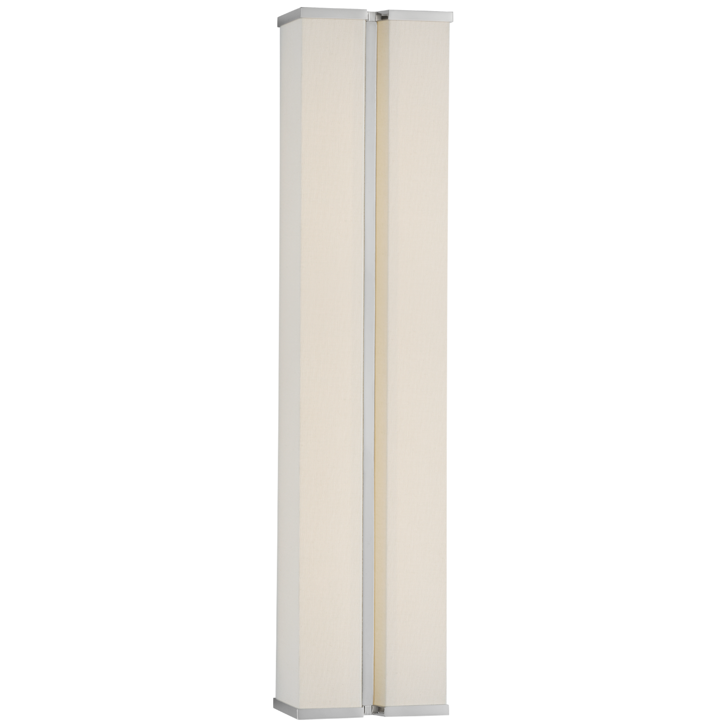 Vernet 24" Sconce in Polished Nickel and Linen