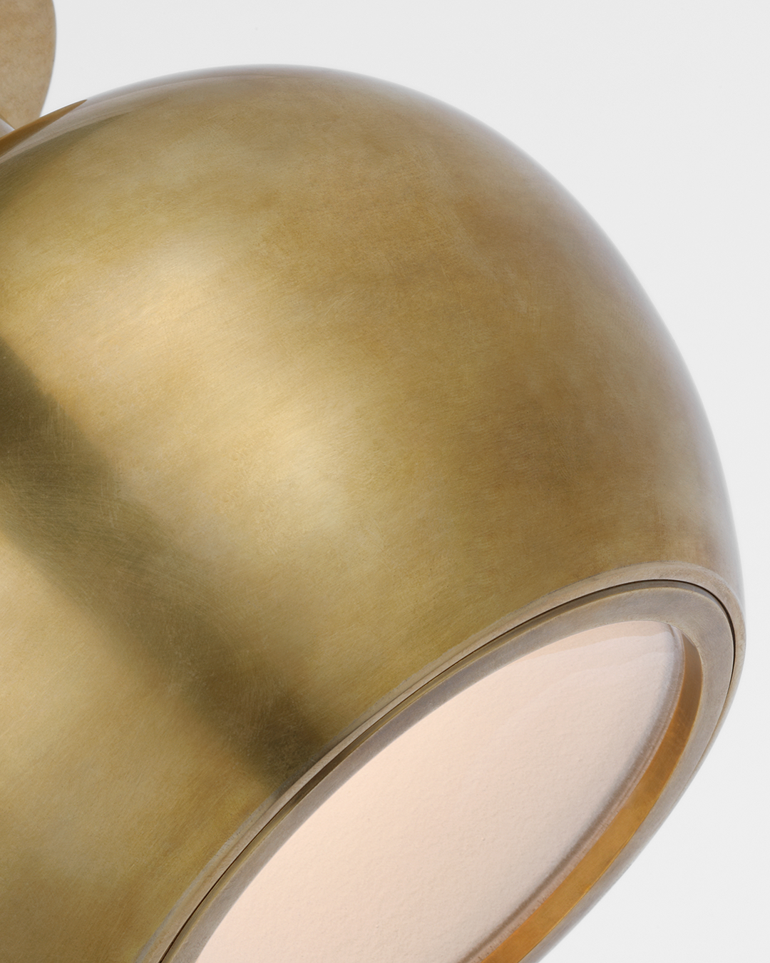 Comtesse Monopoint Flush Mount in Hand-Rubbed Antique Brass