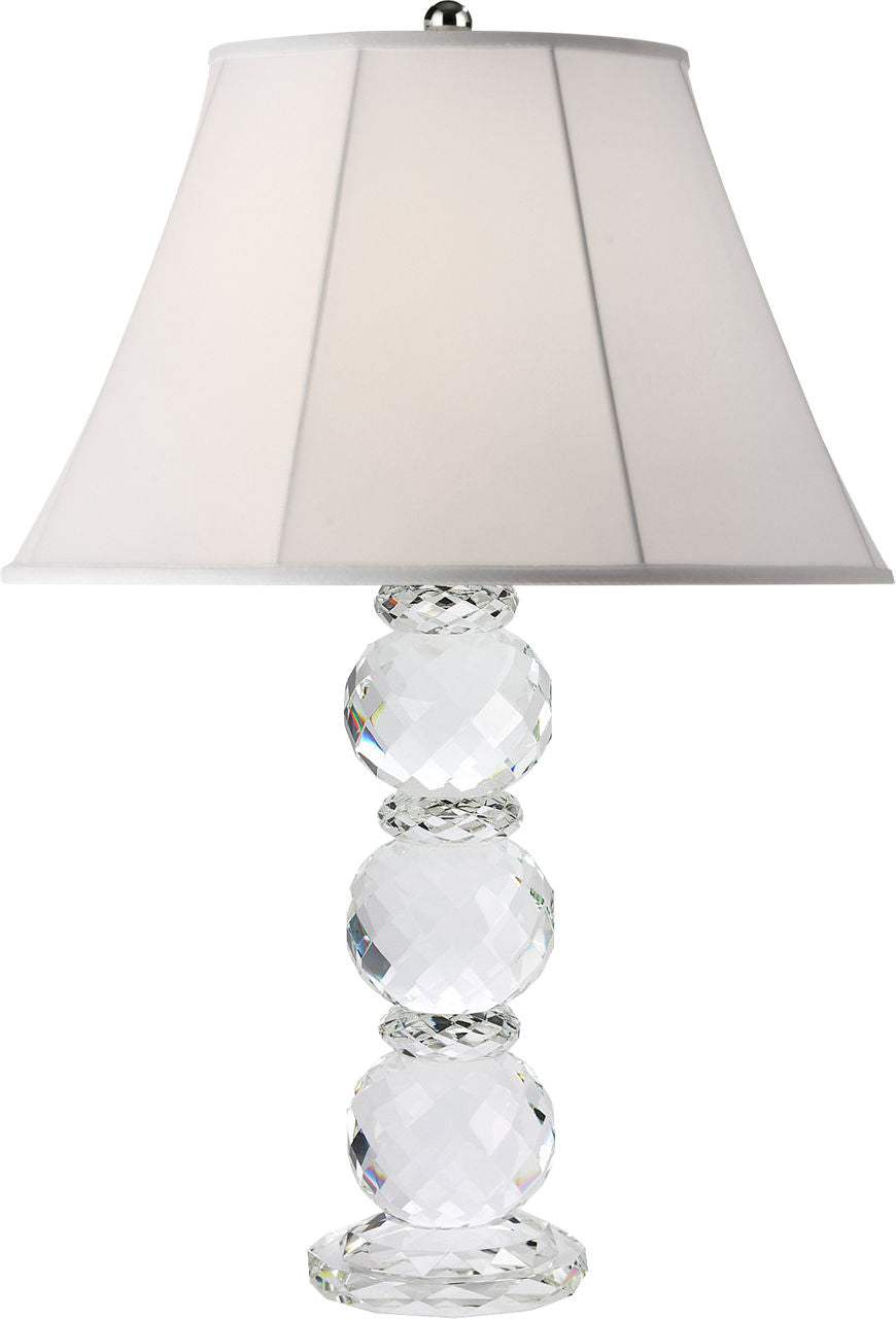 Daniela Table Lamp in Crystal w/ Silk Shade