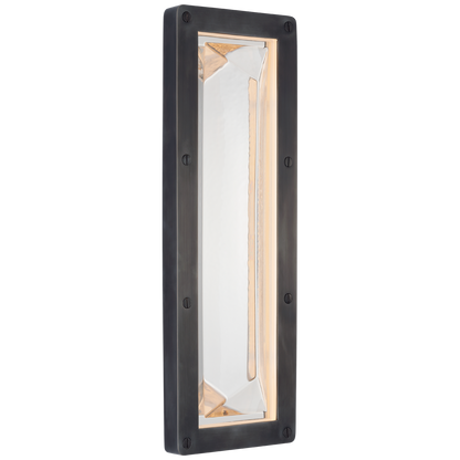 Rolland 16" Sconce in Bronze and Clear Glass