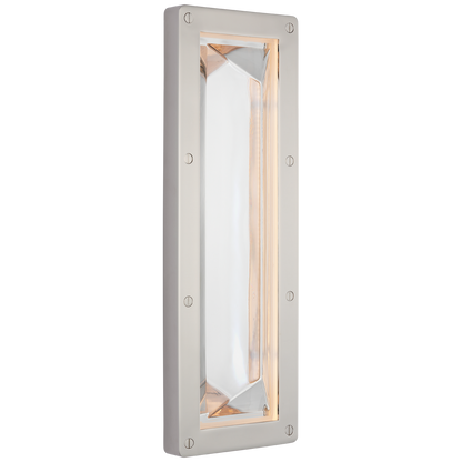 Rolland 16" Sconce in Polished Nickel and Clear Glass