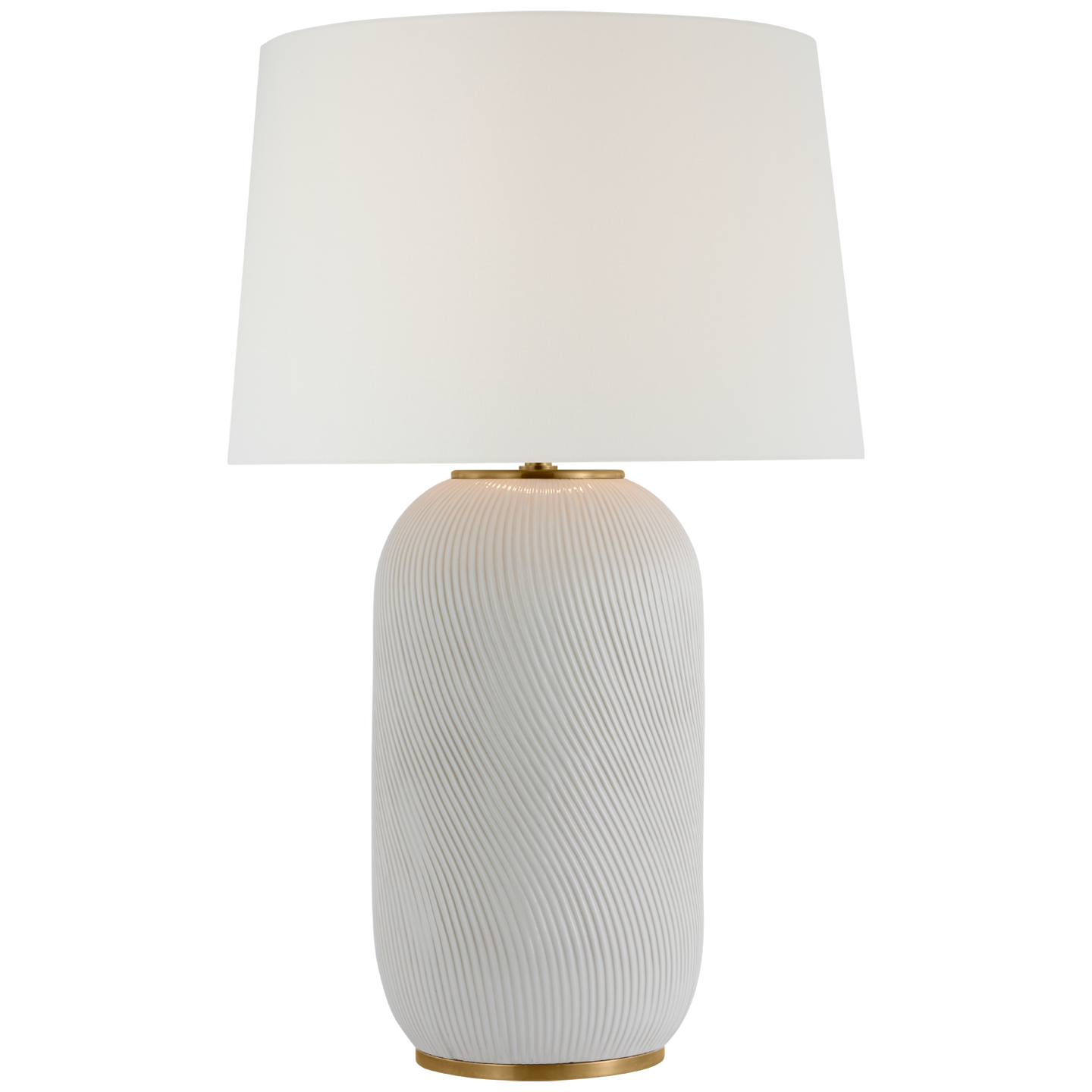 Mirelle Extra Large Table Lamp in Ivory with Linen Shade