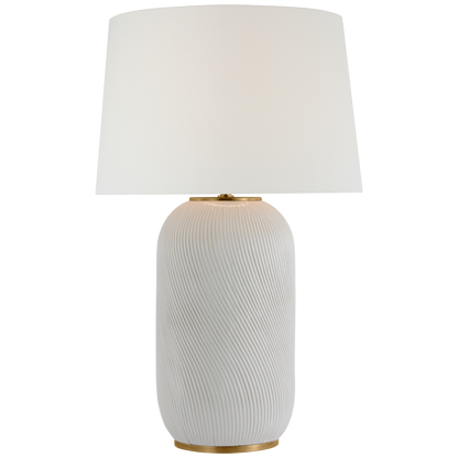 Mirelle Extra Large Table Lamp in Ivory with Linen Shade
