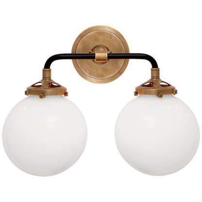 Bistro Double Light Curved Sconce