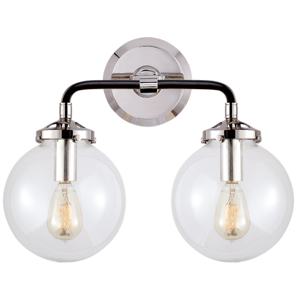 Bistro Double Light Curved Sconce