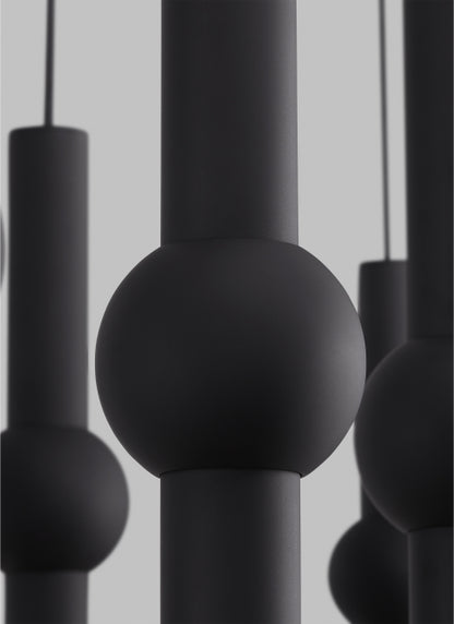 Lustre haubané à 18 lumières