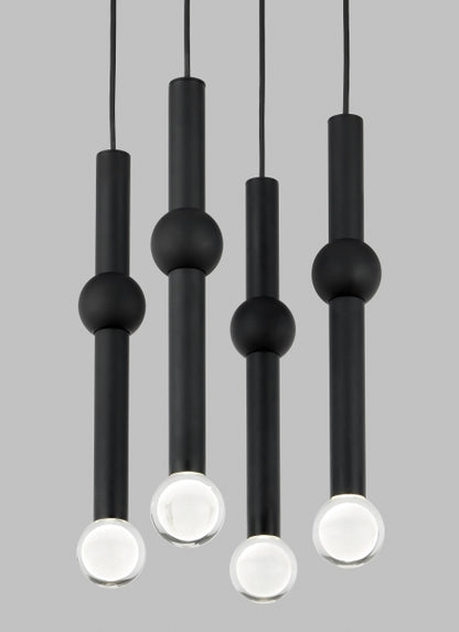 Guyed 4 Light Chandelier