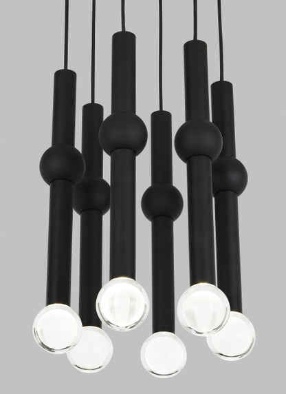 Guyed 6 Light Chandelier