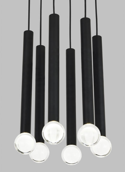 Guyed 6 Light Chandelier
