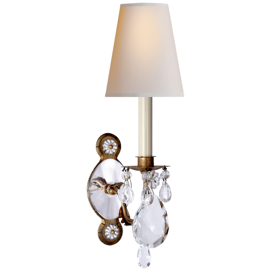 Yves Crystal Single Arm Sconce