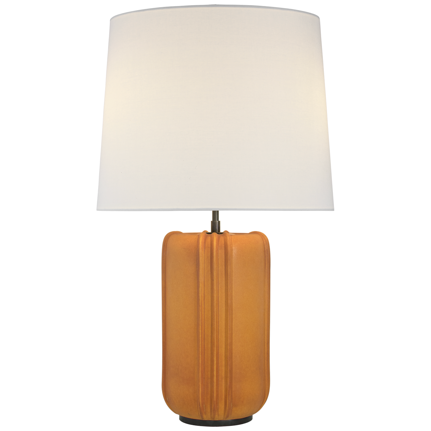 Minx Large Table Lamp in Burnt Sienna with Linen Shade