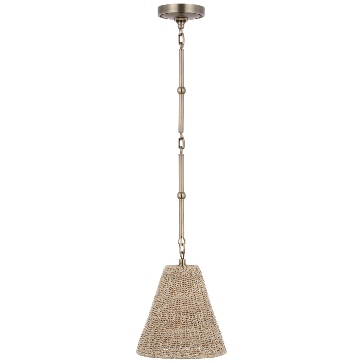 Goodman Petite Hanging Shade in Antique Nickel with Ash Shade