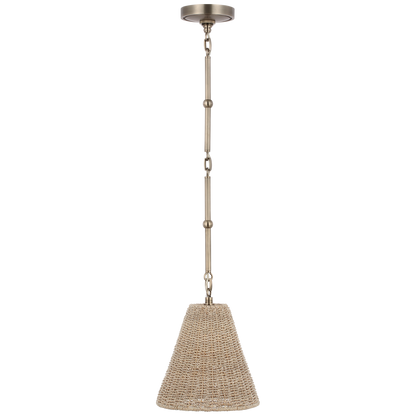 Goodman Petite Hanging Shade in Antique Nickel with Ash Shade