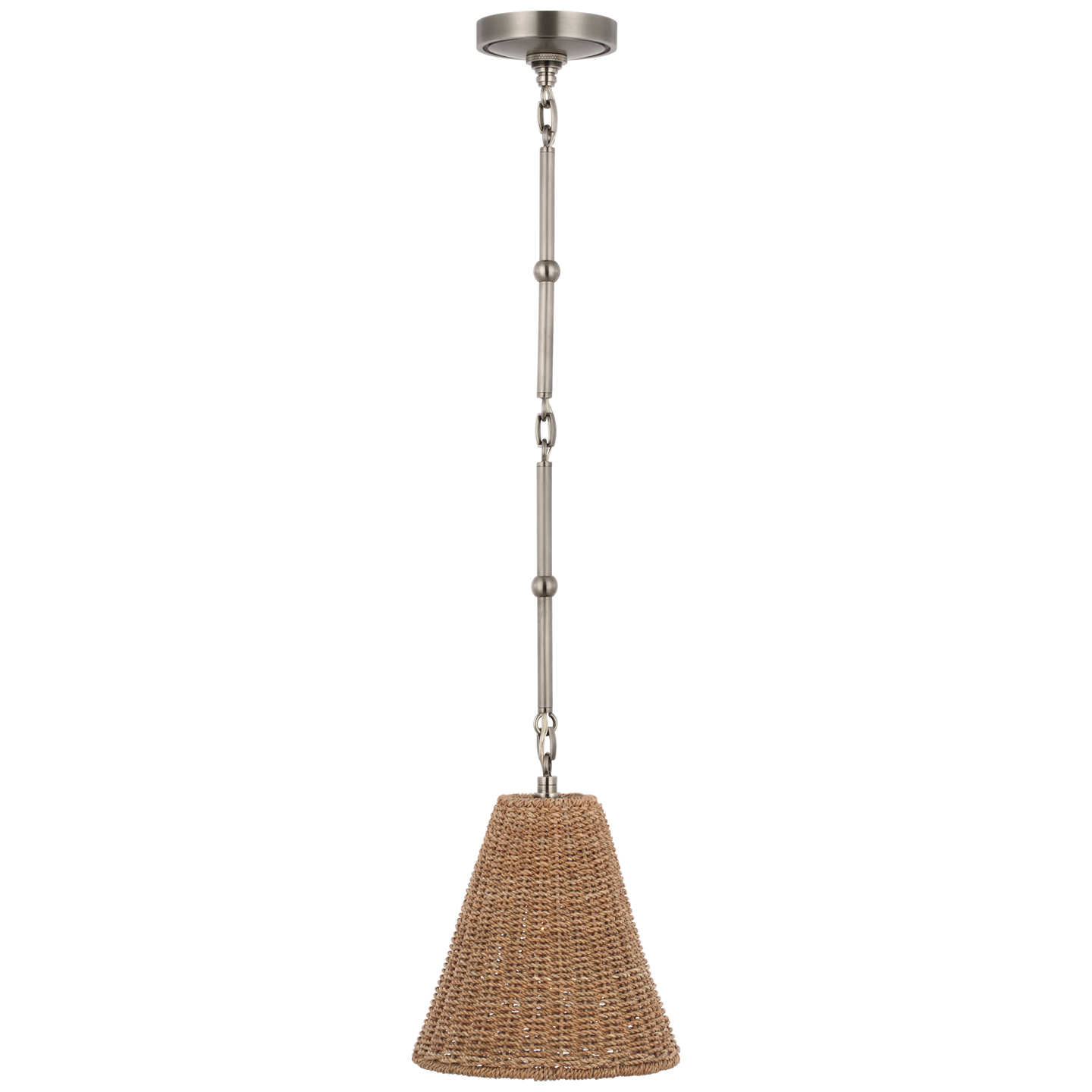Goodman Petite Hanging Shade in Antique Nickel with Toast Shade