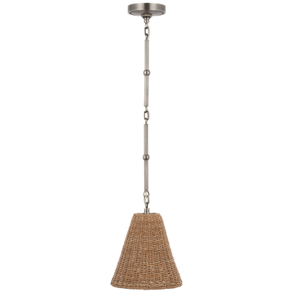 Goodman Petite Hanging Shade in Antique Nickel with Toast Shade