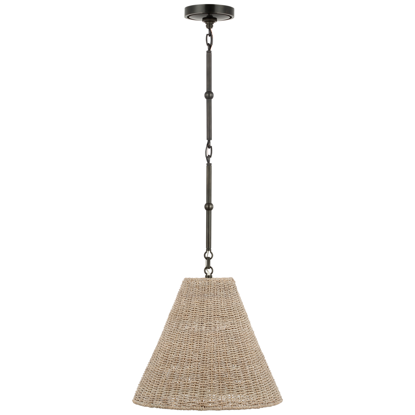 Goodman Small Hanging Light in Bronze with Ash Shade