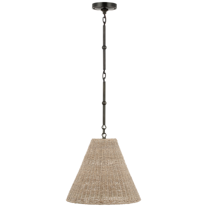 Goodman Small Hanging Light in Bronze with Ash Shade