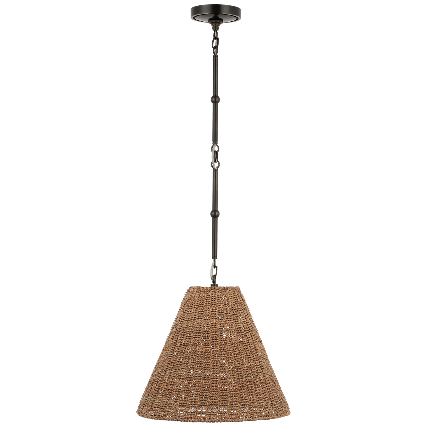 Goodman Small Hanging Light in Bronze with Toast Shade